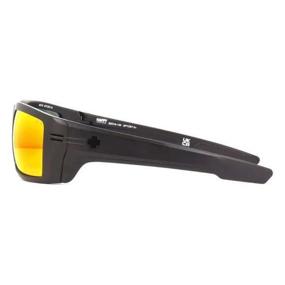 New SPY Black Wraparound Rebar Matte Black Sunglasses Women - Picture 3 of 4